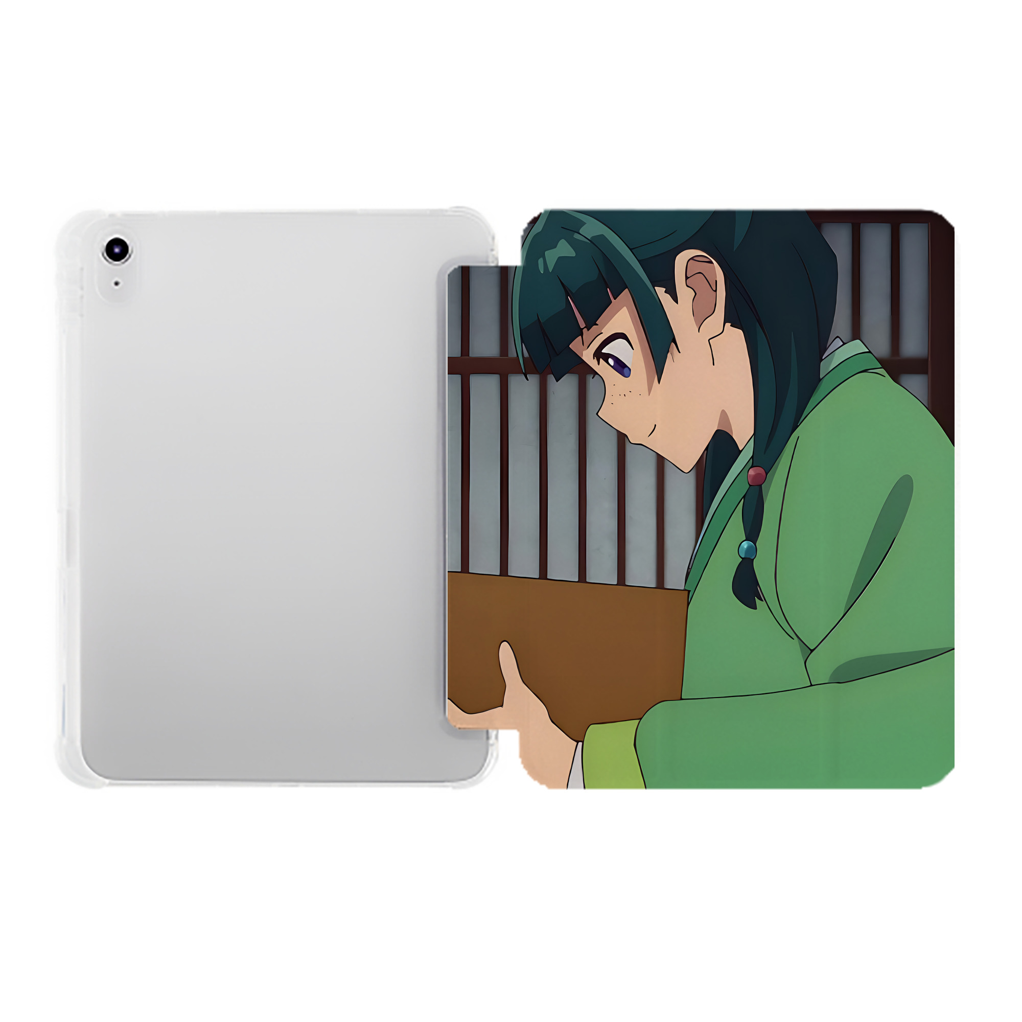 （画像用） 薬屋のひとりごと The Apothecary Diaries IPad ケース ペン収納付き 三つ折りスタンド PUレザー×シリコン 対応機種9.5/10.5/10.9インチ